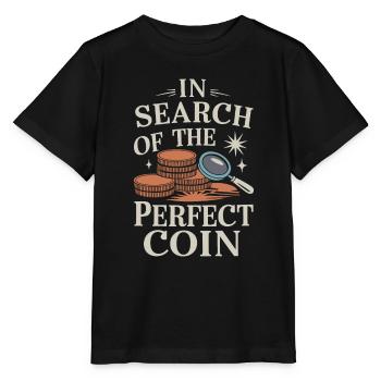 In search of the perfect coin - Stanley/Stella MINI CREATOR Kids’ T-Shirt - black - Front - Mikhail (115cm)