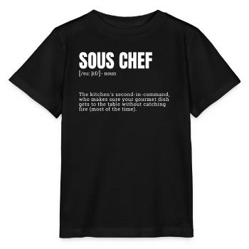 Hilarious Definition for Sous Chef - Stanley/Stella Kinder T-Shirt MINI CREATOR  - Schwarz - Vorne - Mikhail (115cm)
