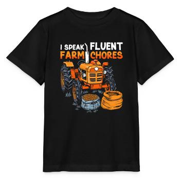 Ouvrier agricole - T-shirt bio MINI CREATOR Stanley/Stella Enfant - noir - Devant - Mikhail (115cm)
