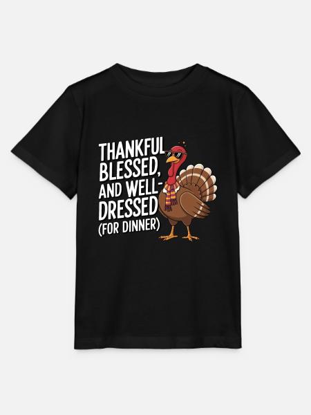 Lustiger Thanksgiving Truthahn - Stanley/Stella Kinder T-Shirt MINI CREATOR - Schwarz