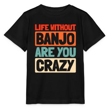 Banjo - Stanley/Stella Kinder T-Shirt MINI CREATOR  - Schwarz - Vorne - Mikhail (115cm)