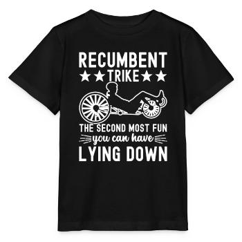 Tricycle couché Liegetrike Liegedreirad - T-shirt bio MINI CREATOR Stanley/Stella Enfant - noir - Devant - Mikhail (115cm)