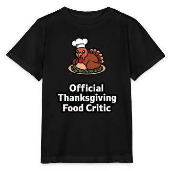 Dinde drôle de Thanksgiving - T-shirt bio MINI CREATOR Stanley/Stella Enfant - noir - Devant - Mikhail (115cm)