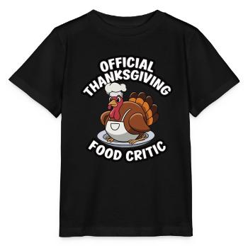 Lustiger Thanksgiving Truthahn - Stanley/Stella Kinder T-Shirt MINI CREATOR  - Schwarz - Vorne - Mikhail (115cm)