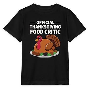 Lustiger Thanksgiving Truthahn - Stanley/Stella Kinder T-Shirt MINI CREATOR  - Schwarz - Vorne - Mikhail (115cm)