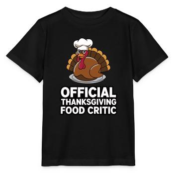 Dinde drôle de Thanksgiving - T-shirt bio MINI CREATOR Stanley/Stella Enfant - noir - Devant - Mikhail (115cm)