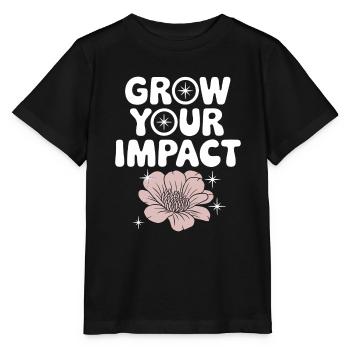 Optimisme climatique, Jour de la Terre, Durabilité - T-shirt bio MINI CREATOR Stanley/Stella Enfant - noir - Devant - Mikhail (115cm)