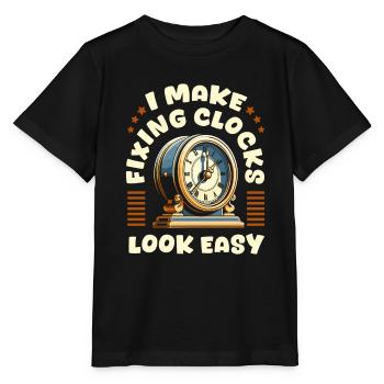 Horloger - T-shirt bio MINI CREATOR Stanley/Stella Enfant - noir - Devant - Mikhail (115cm)