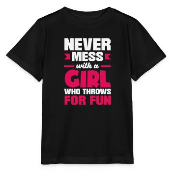 Lancer du disque Athlète Cadeau d’athlète - T-shirt bio MINI CREATOR Stanley/Stella Enfant - noir - Devant - Mikhail (115cm)