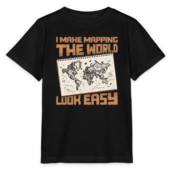 Cartographe - T-shirt bio MINI CREATOR Stanley/Stella Enfant - noir - Devant - Mikhail (115cm)