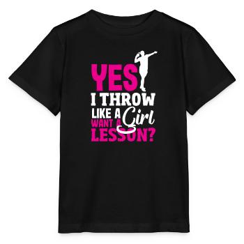 Lancer du disque Athlète Cadeau d’athlète - T-shirt bio MINI CREATOR Stanley/Stella Enfant - noir - Devant - Mikhail (115cm)