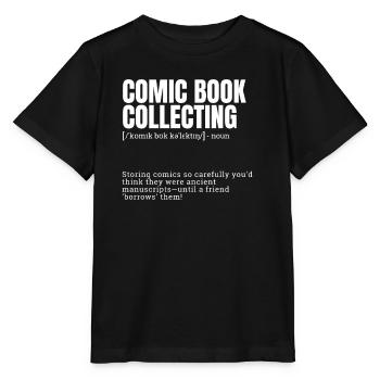 Comic Book Collecting Funny Indoor Hobbies Definit - Stanley/Stella MINI CREATOR Kids’ T-Shirt - black - Front - Mikhail (115cm)