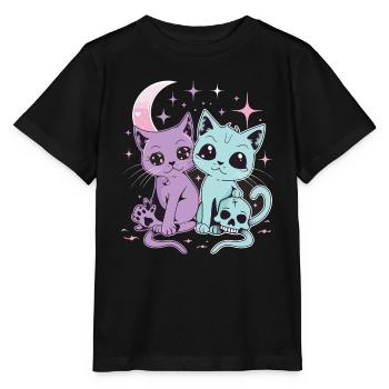 Kawaii Cat Pastel Goth Devilish - Stanley/Stella MINI CREATOR Kids’ T-Shirt - black - Front - Mikhail (115cm)