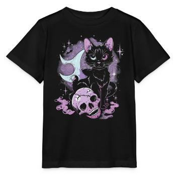Kawaii Cat Pastel Goth Devilish - Stanley/Stella MINI CREATOR Kids’ T-Shirt - black - Front - Mikhail (115cm)