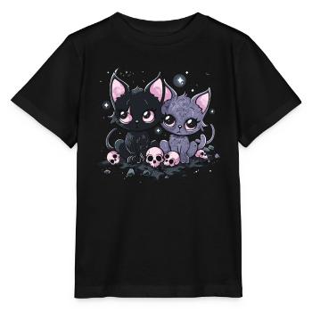 Kawaii Cat Pastel Goth Devilish - Stanley/Stella MINI CREATOR Kids’ T-Shirt - black - Front - Mikhail (115cm)