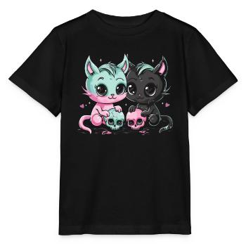 Kawaii Cat Pastel Goth Devilish - Stanley/Stella MINI CREATOR Kids’ T-Shirt - black - Front - Mikhail (115cm)