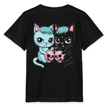 Kawaii Cat Pastel Goth Devilish - Stanley/Stella MINI CREATOR Kids’ T-Shirt - black - Front - Mikhail (115cm)