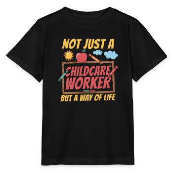 Travailleurs de la petite enfance - T-shirt bio MINI CREATOR Stanley/Stella Enfant - noir - Devant - Mikhail (115cm)