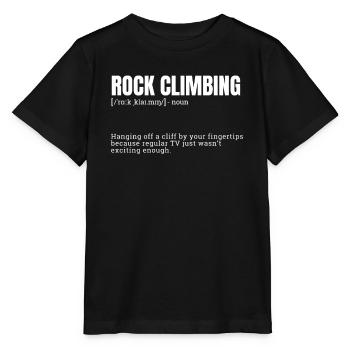 Humour Escalade Excitation Définition - T-shirt bio MINI CREATOR Stanley/Stella Enfant - noir - Devant - Mikhail (115cm)