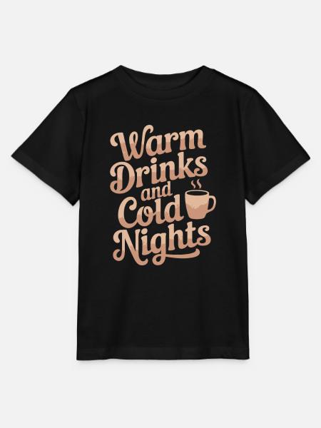 Winter Cozy Culture Warme Decken Hot Cocoa - Stanley/Stella Kinder T-Shirt MINI CREATOR - Schwarz
