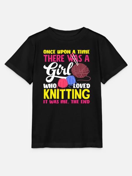 Mädchen Die Stricken Liebte - Stanley/Stella Kinder T-Shirt MINI CREATOR  - Schwarz