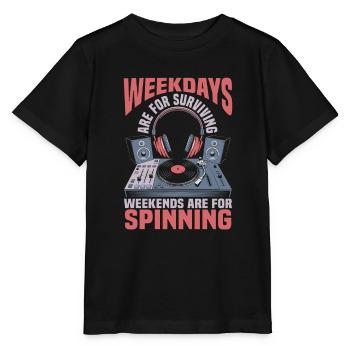 Dj Disc Jockey - T-shirt bio MINI CREATOR Stanley/Stella Enfant - noir - Devant - Mikhail (115cm)