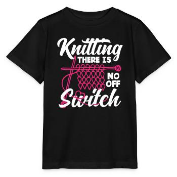 Knitting No Off Switch - Stanley/Stella MINI CREATOR Kids’ T-Shirt - black - Front - Mikhail (115cm)