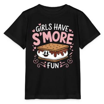 S´More Spruch Marshmallow Camping S´More Geschenk - Stanley/Stella Kinder T-Shirt MINI CREATOR  - Schwarz - Vorne - Mikhail (115cm)