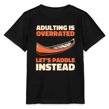 Canot canoë canoë - T-shirt bio MINI CREATOR Stanley/Stella Enfant - noir - Devant - Mikhail (115cm)