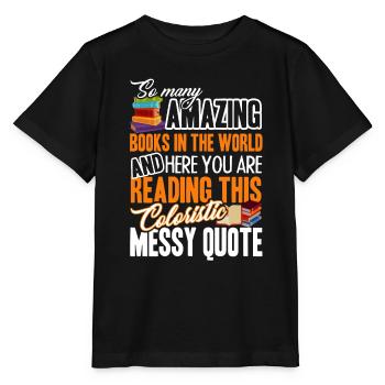 Book Funny Books - Stanley/Stella MINI CREATOR Kids’ T-Shirt - black - Front - Mikhail (115cm)