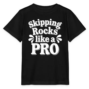 Saut de pierre, saut de pierre, pierre de loisir en plein air - T-shirt bio MINI CREATOR Stanley/Stella Enfant - noir - Devant - Mikhail (115cm)