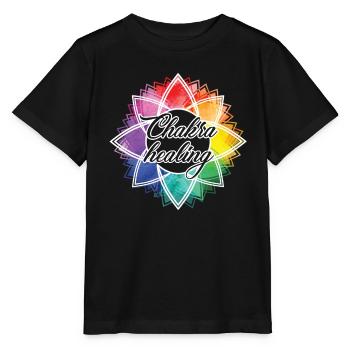 Chakra Healing Funny Chakra - Stanley/Stella MINI CREATOR Kids’ T-Shirt - black - Front - Mikhail (115cm)