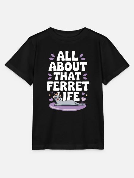 Frettchenbesitzer, Frettchenliebhaber, Süßes - Stanley/Stella Kinder T-Shirt MINI CREATOR - Schwarz