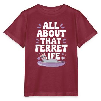 Propriétaire de furet, Amateur de furets, Bonbons - T-shirt bio MINI CREATOR Stanley/Stella Enfant - bordeaux - Devant - Kain (125cm)