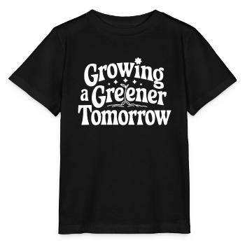 Optimisme climatique, Jour de la Terre, Durabilité - T-shirt bio MINI CREATOR Stanley/Stella Enfant - noir - Devant - Mikhail (115cm)