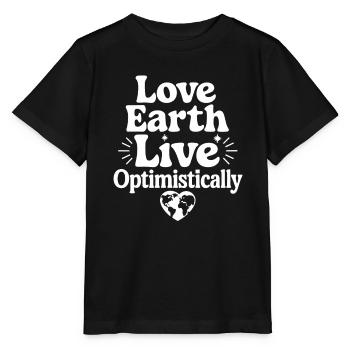 Optimisme climatique, Jour de la Terre, Durabilité - T-shirt bio MINI CREATOR Stanley/Stella Enfant - noir - Devant - Mikhail (115cm)
