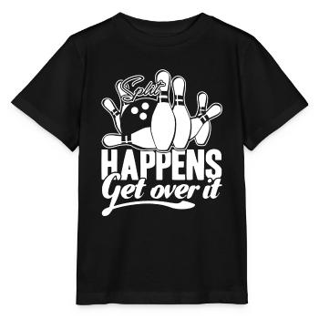 Bowling Split Happens - Stanley/Stella MINI CREATOR Kids’ T-Shirt - black - Front - Mikhail (115cm)