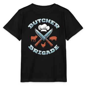 Butcher butcher butcher team - Stanley/Stella MINI CREATOR Kids’ T-Shirt - black - Front - Mikhail (115cm)