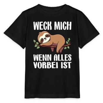 Weck Mich Wenn Alles Vorbei Ist / Langschläfer - Stanley/Stella Kinder T-Shirt MINI CREATOR  - Schwarz - Vorne - Mikhail (115cm)