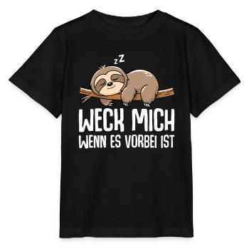 Weck Mich Wenn Alles Vorbei Ist / Langschläfer - Stanley/Stella Kinder T-Shirt MINI CREATOR  - Schwarz - Vorne - Mikhail (115cm)