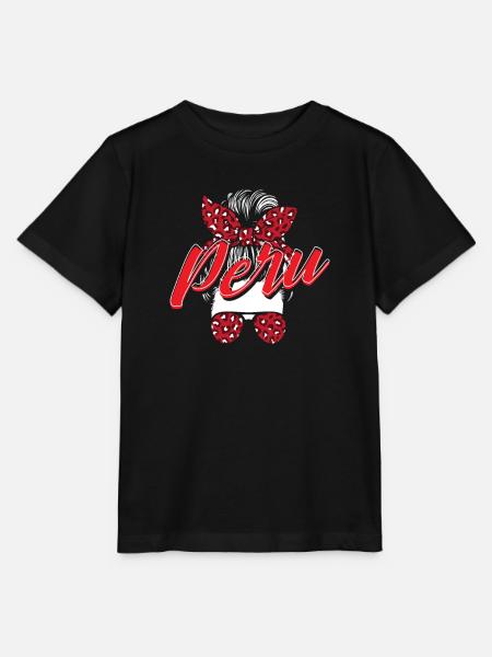 Peru Peruaner Geschenk - Stanley/Stella Kinder T-Shirt MINI CREATOR - Schwarz