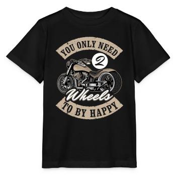 Moto Vous n’avez besoin que de deux roues - T-shirt bio MINI CREATOR Stanley/Stella Enfant - noir - Devant - Mikhail (115cm)
