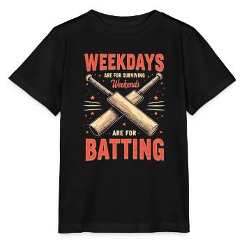 Cricket - Stanley/Stella Kinder T-Shirt MINI CREATOR  - Schwarz - Vorne - Mikhail (115cm)