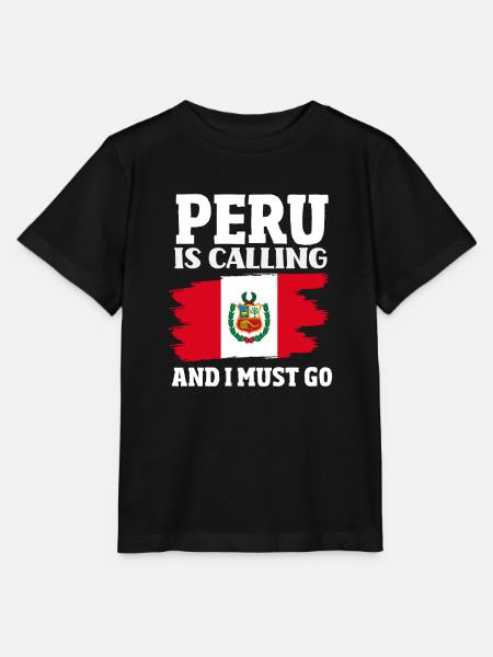 Peru Peruaner Geschenk - Stanley/Stella Kinder T-Shirt MINI CREATOR - Schwarz