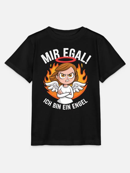 Mir Egal! Ich Bin Ein Engel Lustiges Sarkasmus - Stanley/Stella Kinder T-Shirt MINI CREATOR - Schwarz