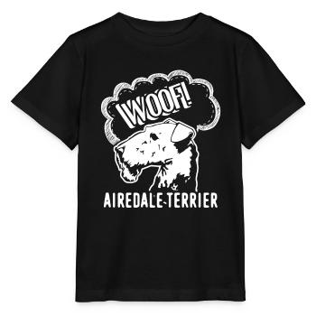 Woof Airedale Terrier - Stanley/Stella MINI CREATOR Kids’ T-Shirt - black - Front - Mikhail (115cm)