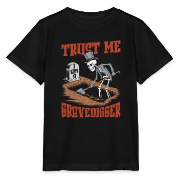 Gravedigger Funeral Assistant - Stanley/Stella MINI CREATOR Kids’ T-Shirt - black - Front - Mikhail (115cm)