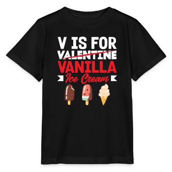 Vanille Eis Liebhaber Eiscreme - Stanley/Stella Kinder T-Shirt MINI CREATOR  - Schwarz - Vorne - Mikhail (115cm)