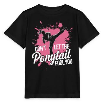 Karate with Determination - Stanley/Stella MINI CREATOR Kids’ T-Shirt - black - Front - Mikhail (115cm)