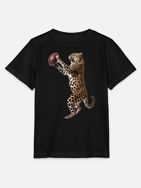 Leoparden Fußball - Stanley/Stella Kinder T-Shirt MINI CREATOR  - Schwarz
